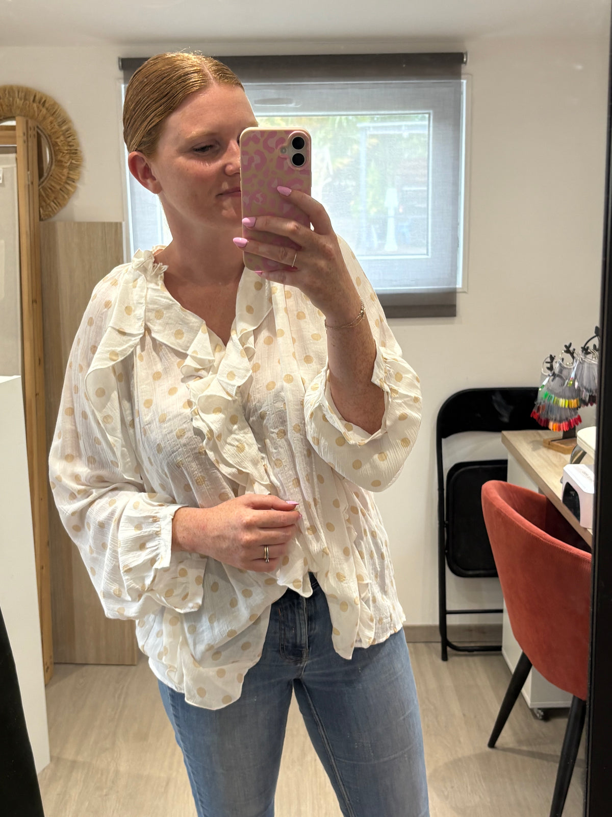 Blouse à pois