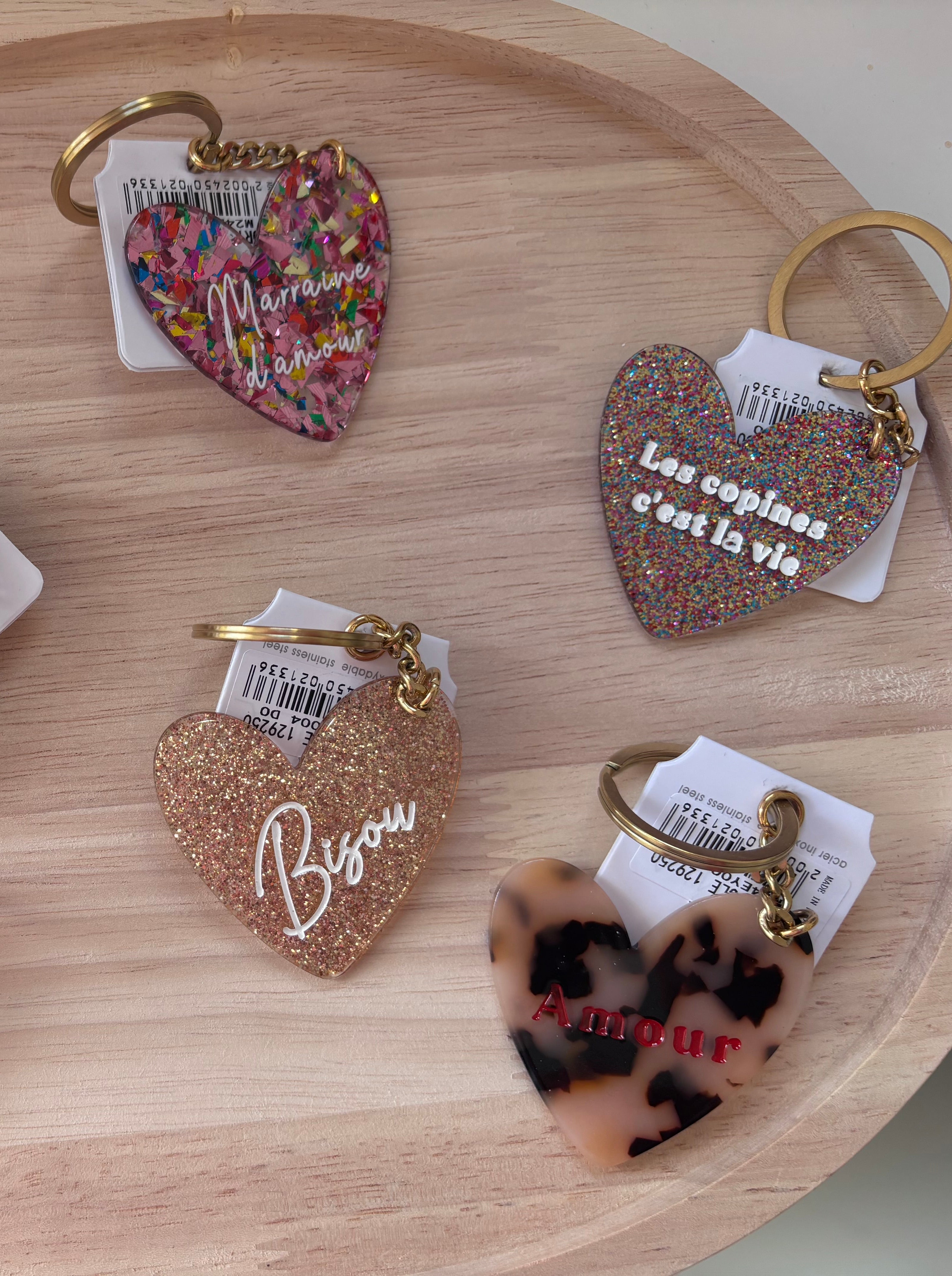 Porte clés avec message